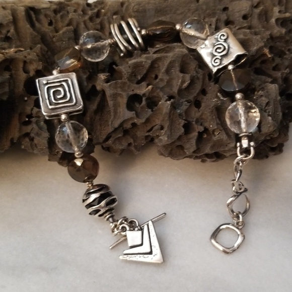 Silpada ~ Smokey Quartz Bracelet B1275 - Picture 1 of 6